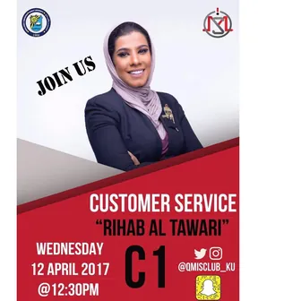 Seminar: customer service, with Rihab Al-Tawari