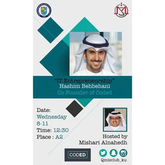 Seminar: IT entrepreneurship, with Hashim Behbehani of Coded